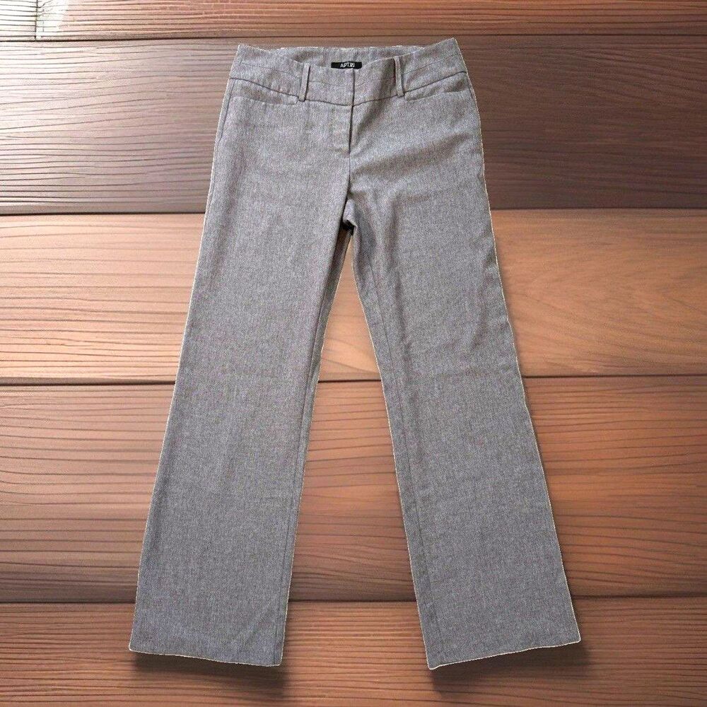 Apt 9 Womens Size 10 Trousers Pants Gray Dress Pants Straight Leg Stretch